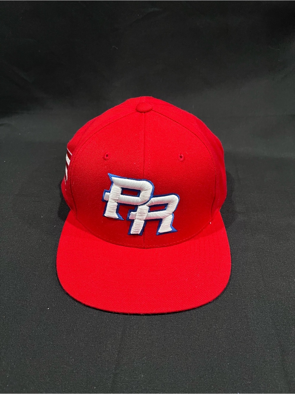 Yupoong Classics Puerto Rico PR Snapback Hat Red Green Underbrim